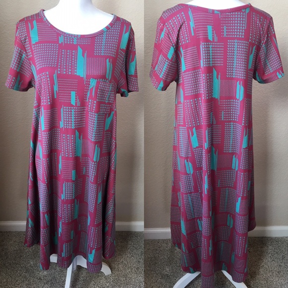 LuLaRoe Dresses & Skirts - LuLaRoe Carly Dress - High Low Jacquard Material